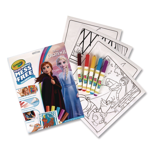 Crayola Disney Frozen 2 Color Wonder Kit, (18) Coloring Pages, (5) Frozen 2 Collection Markers (757002)