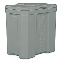 Suncast Salt Box, 28 gal, 23.75 x 15.75 x 23.75. Dove Gray (BMBX300D)