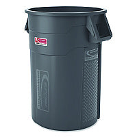Suncast Commercial Injection Molded Utility Trash Can, 44 gal, Plastic/Resin, Gray (TCU44)