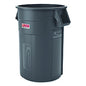 Suncast Commercial Injection Molded Utility Trash Can, 44 gal, Plastic/Resin, Gray (TCU44)
