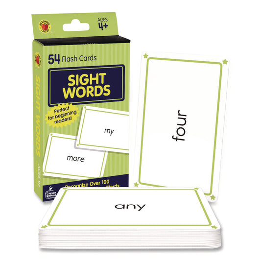 Carson-Dellosa Sight Words Flash Cards, 3.25 x 5.25, Assorted Colors, 54 Cards (0769664709)