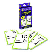 Carson-Dellosa Subtraction 0 to 12 Flash Cards, 3.25 x 5.25, Assorted Colors, 54 Cards (0769677215)