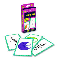Carson-Dellosa Fractions Flash Cards, 3.25 x 5.25, Assorted Colors, 54 Cards (0769677339)