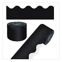 Carson-Dellosa Rolled Scalloped Border, 2.25" x 65 ft, Black (108472)