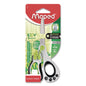 Maped Helix Kidy Spring-Assisted Educational Scissors Rounded Tip, 5.41" Long, 2" Cut Length, Straight White/ Black Handle (470249US)