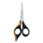 Maped Helix Ultimate Precision Soft Grip Multipurpose Scissors, 5.75" Long, 3" Cut Length, Straight Black/Orange Handle (690210)