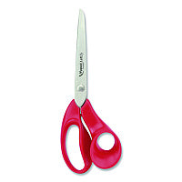 Maped Helix Expert Left-Handed Multipurpose Scissors, 8.25" Long, 5" Cut Length, Straight Red Handle (686549)