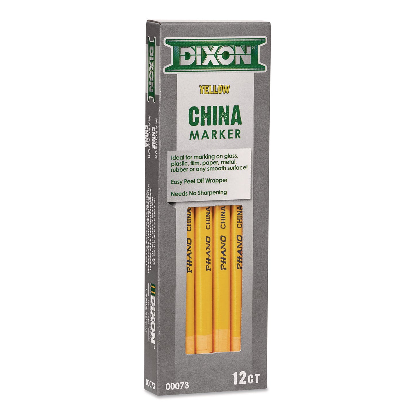 Dixon China Marker, Yellow, 12/Pack (000730002)