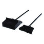 Carlisle Duo-Pan Upright Dust Pan and Broom, 11.8w x 36h, 24.5" Handle, Plastic, Black (36141503)