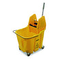 Carlisle OmniFit Mop Bucket with Down Press Wringer, 35 qt, Yellow (4690404)