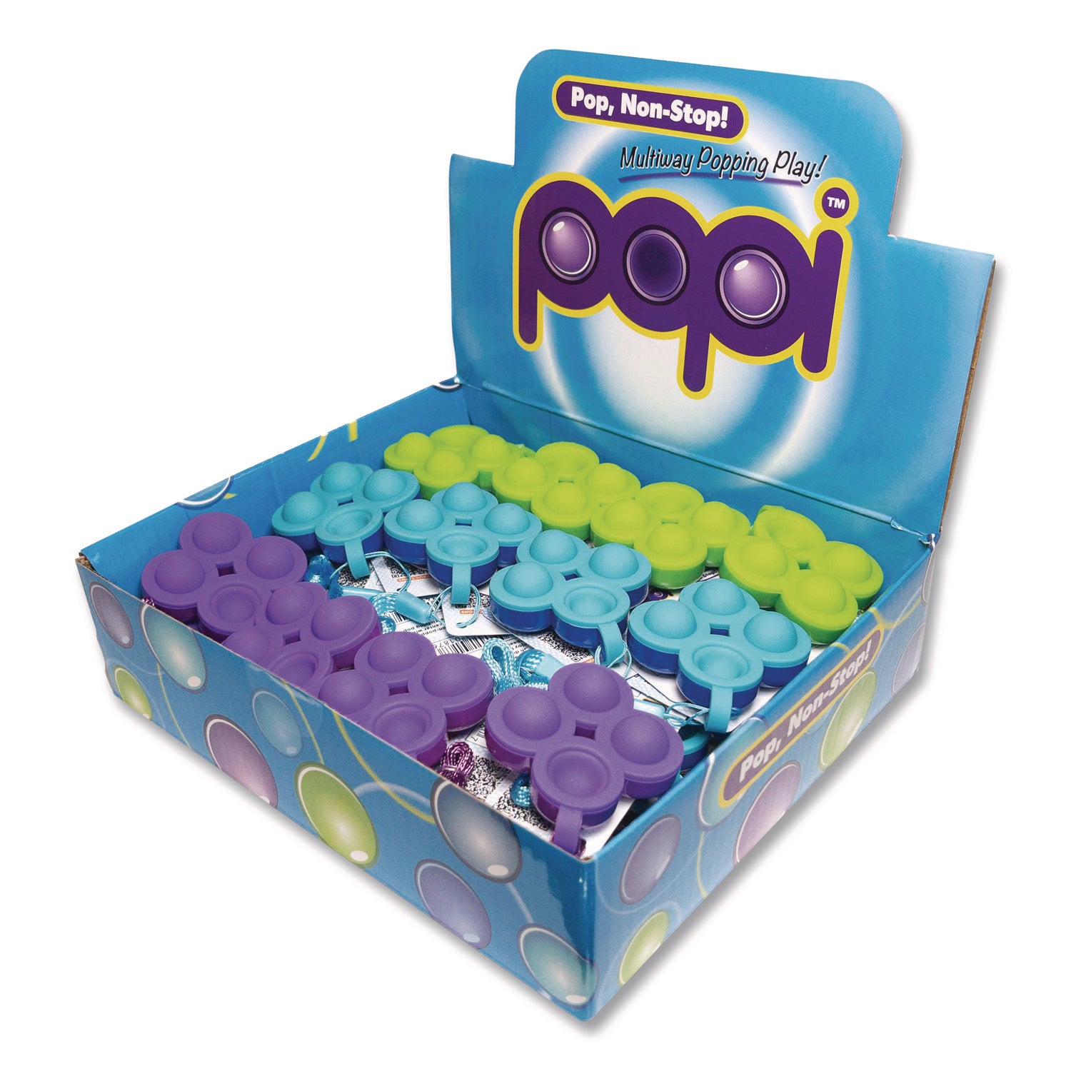 The Pencil Grip Popi Fidget Toy, Small, Assorted Colors, 24/Carton (876)