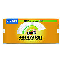 Bounty(R) Essentials Kitchen Paper Towel Rolls, 2-Ply, 162 Sheet Rolls, 12 Rolls (16681)
