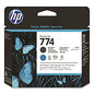 HP 774, (P2W01A), Printhead, Black/Cyan