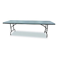 AbilityOne 7105017243925, SKILCRAFT Rectangular Folding Table, 96w x 30d x 29h, Charcoal Gray Top, Gray Base/Legs