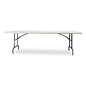 AbilityOne 7105017241198, SKILCRAFT Rectangular Folding Table, 96w x 30d x 29h, Platinum Gray Top, Gray Base/Legs
