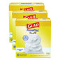 ForceFlex Kitchen Drawstring Trash Bags, Drawstring, 13 gal, Unscented, 23.47 x 25.38, White, 110 Bags/Box, 3 Boxes/Carton