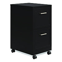 Alera Two-Drawer Mobile Vertical File, 2 Letter-Size File Drawers, 14.25 x 18 x 26.7, Black (HSVF1824BL)