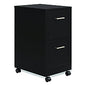 Alera Two-Drawer Mobile Vertical File, 2 Letter-Size File Drawers, 14.25 x 18 x 26.7, Black (HSVF1824BL)
