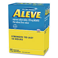 Aleve Pain Reliever Tablets Refill Packs, 1 Tablet/Packet, 30/Box (64028)