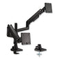 AbilityOne 7110017256061, SKILCRAFT HD Full Articulating Gas-Spring Dual Arm w/Tray, For 49" Monitor/360 Rot/90 Tilt, BK, Supports 44 lb