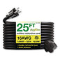 GoGreen Power 16 AWG Outdoor Extension Cord, 25 ft, 13 A, Black (13725BK)