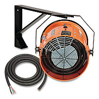 Global Industrial Electric Salamander Heater with Adjustable Thermostat, 15,000 W, 208 V, 23.03 x 34, Orange (653566)