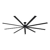 Global Industrial Industrial Ceiling Fan, 96", 6 Speeds, 10,500 CFM, Black (293048)