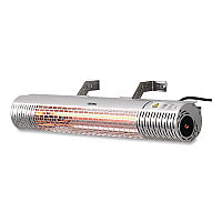 Global Industrial Infrared Patio Heater with Remote Control, 1,500 W. 30.75 x 5 x 5.38, Silver (246720)