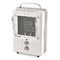 Global Industrial Portable Milkhouse Style Electric Heater, 1,500 W, 8 x 10.25 x 15.75, White (246098)