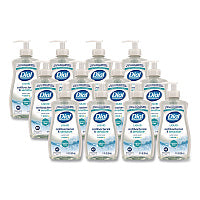Dial Antibacterial and Sensitive Fragrance-Free Liquid Hand Soap, Unscented, 11 oz, 12/Carton (35476)