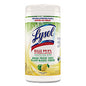Lysol(R) Disinfecting Wipes II Fresh Citrus Scent, 1-Ply, 7 x 7.25, Fresh Citrus, White, 70 Wipes/Canister (49128EA)