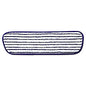 Rubbermaid Commercial Microfiber Finish Pad, 18 x 5.5, Blue/White, 6/Box (Q800WHI)