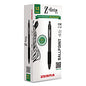 Zebra Z-Grip Recycled Retractable Ballpoint Pen, Medium 0.7 mm, Black Ink, Black Barrel, Dozen (20710)