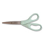 Westcott KleenEarth Rice Husk Scissors, Pointed Tip, 8" Long, Straight Sage Blue Handle (17350)