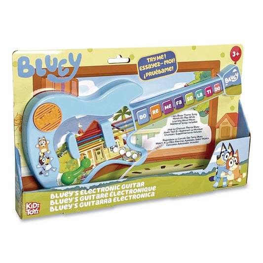 Bluey Music Time Band Electronic Guitar, Ages 3 and Up, Blue/Orange/Green (18002)
