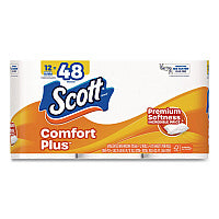 Scott ComfortPlus Toilet Paper Mega Rolls, Septic Safe, 1-Ply, White, 310 Sheets, 12 Mega Rolls/Carton (57098)