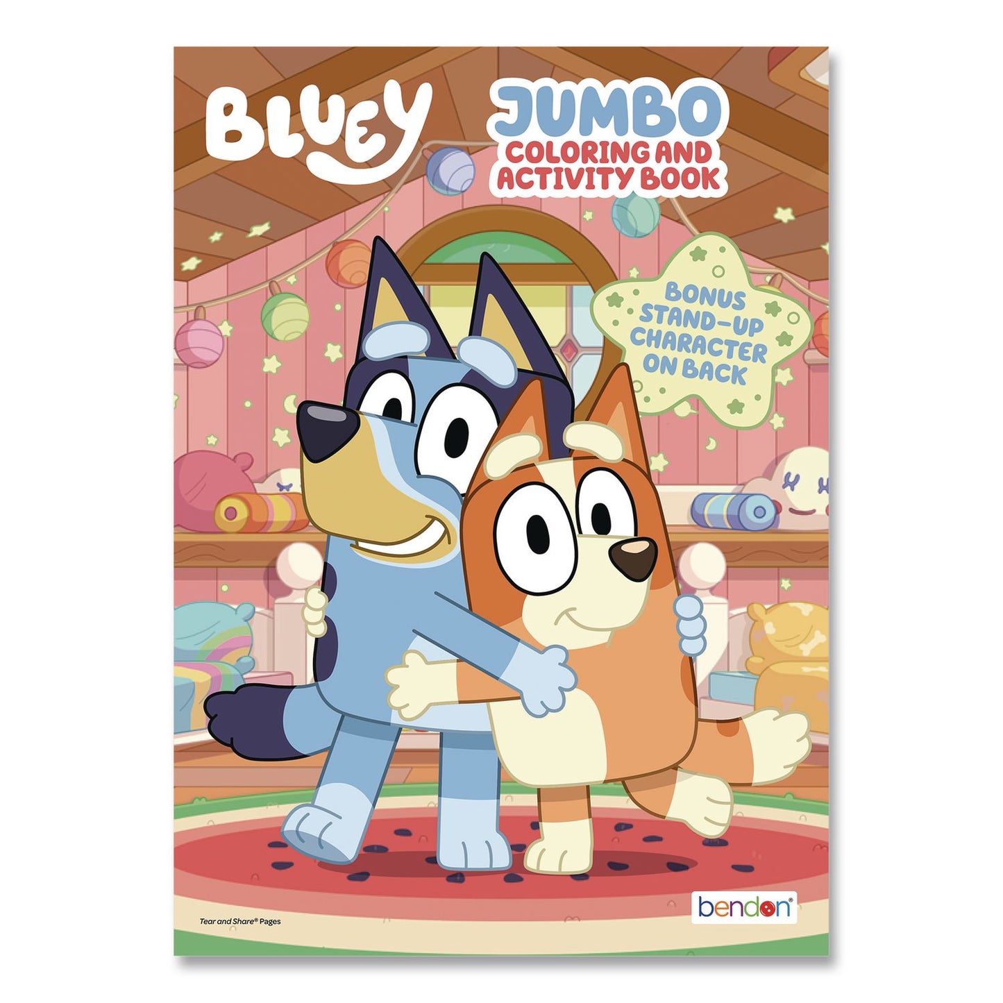 Bendon Bluey Jumbo Coloring and Activity Book, Ages 3 and Up, 64 Pages (63350)