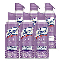 LYSOL Brand Air Sanitizer Spray, Lavender Sky Scent, 10 oz Aerosol Spray, 6/Carton (56348CT)