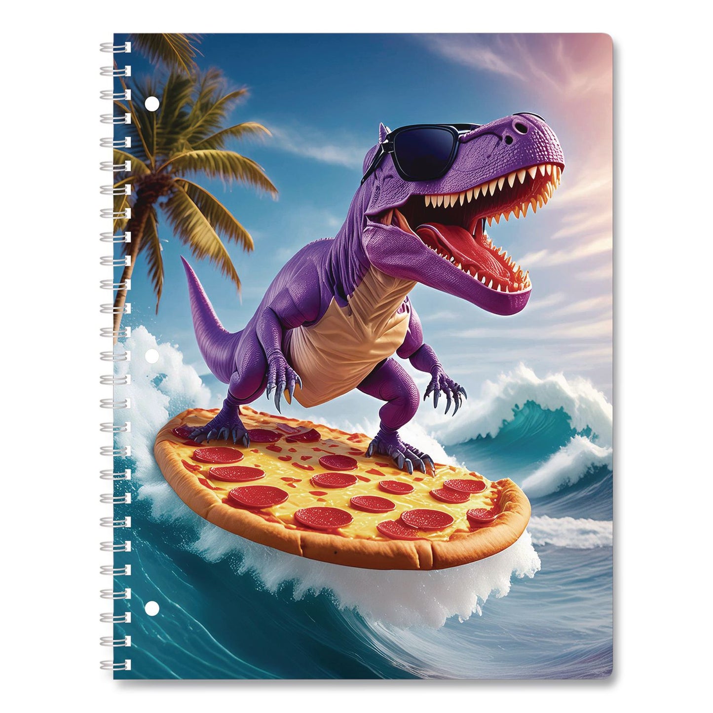 ECCOLO One-Subject Notebook, Wide/Legal Rule, Dino or Shark, Randomly Assorted, (80) 11 x 8.5 Sheets (ST845D)