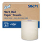 Scott 100% Recycled Hard Roll Paper Towels, 1-Ply, 8" x 900 ft, Brown, 6/Carton (58671CT)