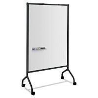Safco Impromptu Magnetic Whiteboard Collaboration Screen, 42w x 21.5d x 72h, Black/White (8511BL)