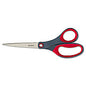 Scotch Precision Scissors, 8" Long, 3.13" Cut Length, Straight Gray/Red Handle (1448)