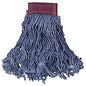 Rubbermaid Commercial Super Stitch Blend Mop Head, Large, Cotton/Synthetic, Blue (D253BLUEA)