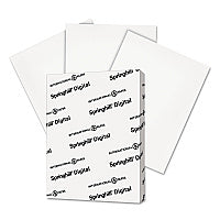 Springhill Digital Index White Card Stock, 92 Bright, 110 lb Index Weight, 8.5 x 11, White, 250/Pack (015300)
