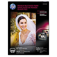 HP Premium Plus Photo Paper, 11.5 mil, 5 x 7, Glossy White, 60/Pack (CR669A)