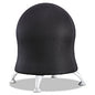 Safco Zenergy Ball Chair, Backless, Supports Up to 250 lb, Black Fabric Seat, Silver Base (4750BL)