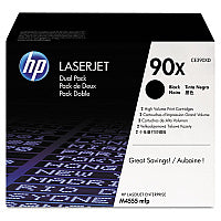 HP 90X, (CE390X-D) 2-Pack High-Yield Black Original LaserJet Toner Cartridges