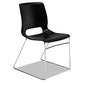 HON Motivate High-Density Stacking Chair, Supports Up to 300 lb, 17.75" Seat Height, Onyx Seat, Black Back, Chrome Base, 4/Carton (MS101ON)
