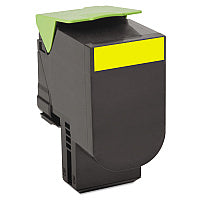 Lexmark 80C10Y0 Return Program Toner, 1,000 Page-Yield, Yellow