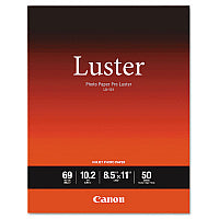 Canon PRO Luster Inkjet Photo Paper, 10.2 mil, 8.5 x 11, Luster White, 50/Pack (6211B004)